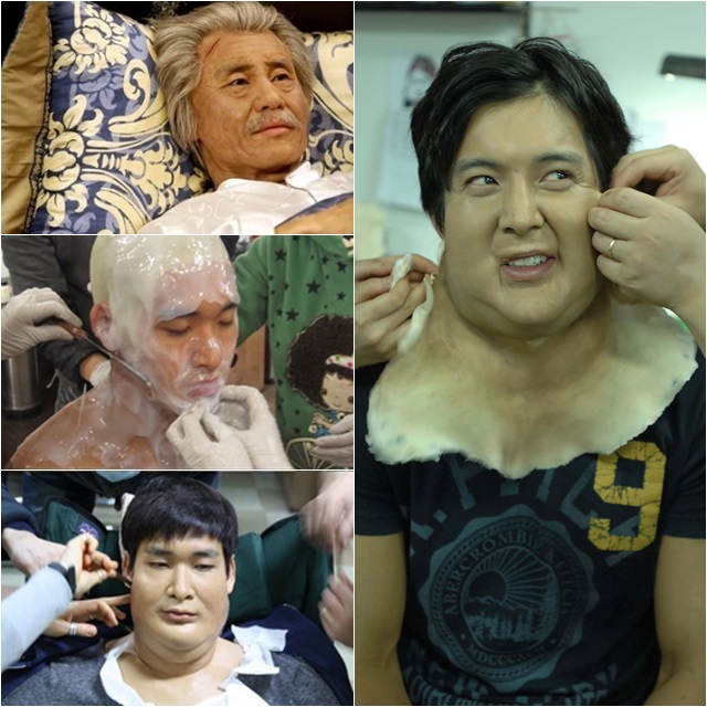 뚱보부터 노인까지. 특수분장은 최근 드라마와 영화 속 주인공들의 몸매나 나이를 맞춤형으로 만들게 한다. /MBC SBS 제공