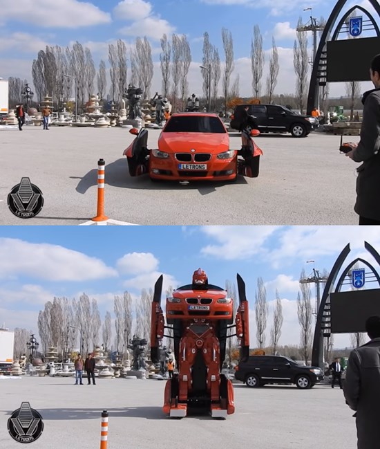 최근 유튜브에 자동차가 로봇으로 변신하는 영상이 올라와 누리꾼들의 관심을 한몸에 받고 있다. /유튜브 영상 캡처