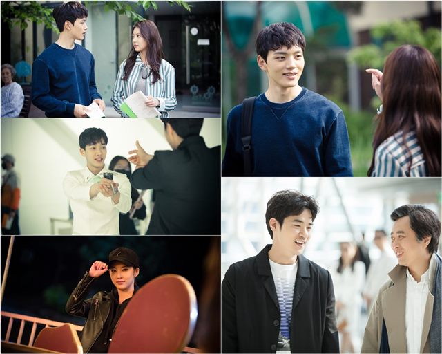 tvN '써클: 이어진 두 세계' 배우들의 촬영 현장 사진이 공개됐다. /tvN 제공