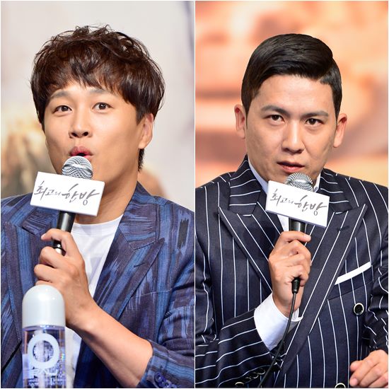 배우 차태현(왼쪽)이 KBS2 예능드라마 '최고의 한방'의 홍경민 캐스팅에 대해 설명했다. /KBS 제공