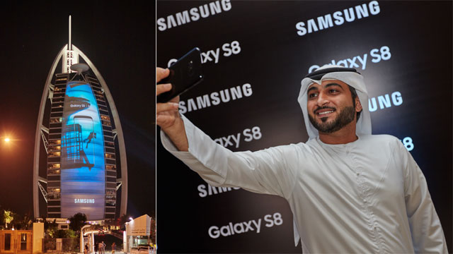 삼성전자는 12일 아랍에미리트 두바이에서 '갤럭시S8' 시리즈 출시 행사를 열었다. /삼성전자 제공