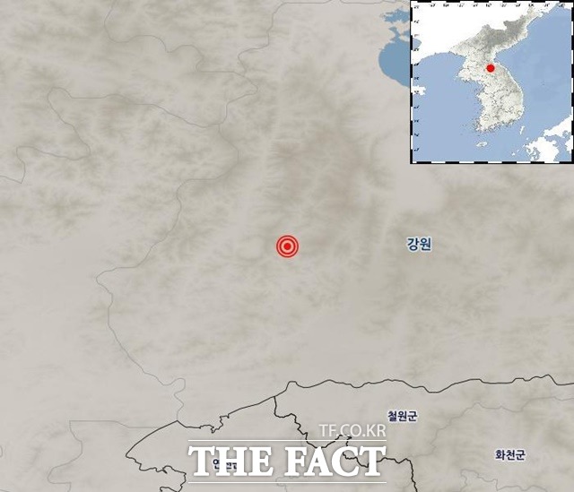 기상청은 11일 오후 7시 45분 6초 북한 강원 평강 북북서쪽 32km 규모 3.8의 지진이 발생했다고 밝혔다. 기상청은  \