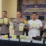 Konferensi pers pengungkapan kasus narkoba di Mapolres Langsa, Selasa, 28 Mei 2024. Foto: Ist