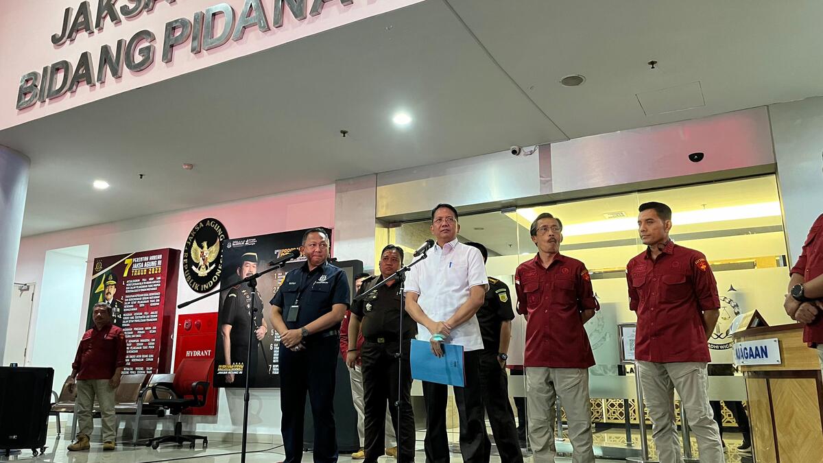 Direktur Penyidikan pada Jaksa Agung Muda Tindak Pidana Khusus Kejaksaan Agung Kuntadi, dalam jumpa pers, Kamis (29/5/2024), di Jakarta. Foto: Puspenkum Kejagung
