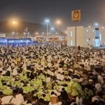 Jemaah haji mabit di Muzdalifah. Foto: Humas Kemenag