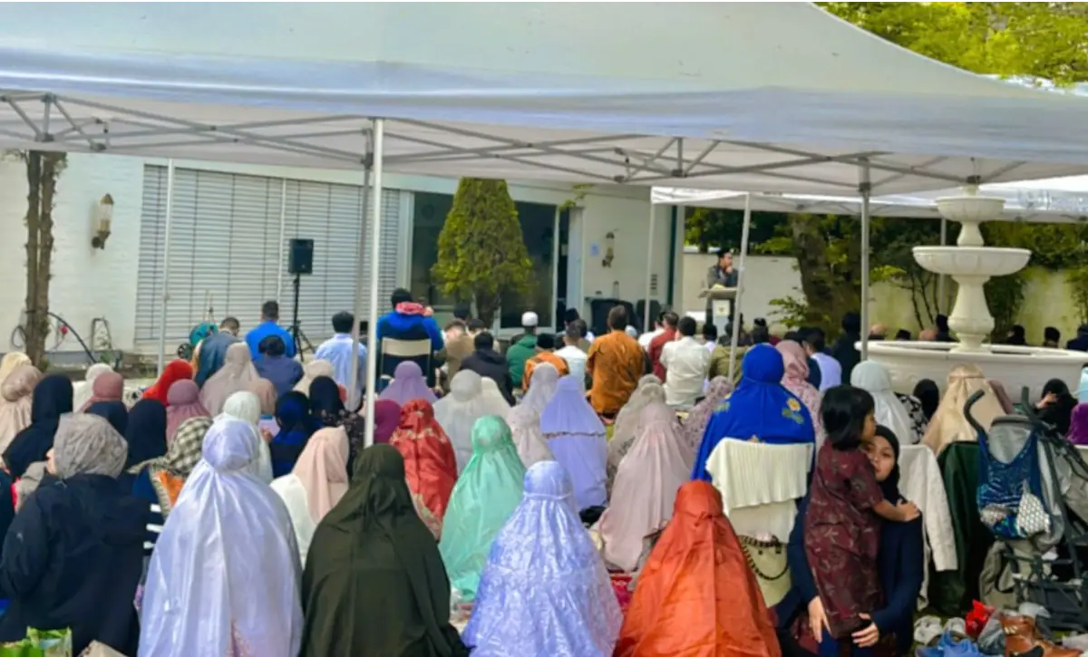 Salat Iduladha di Wisma Indonesia, Frankfurt, Jerman, Minggu, 16 Juni 2024. Foto: Nurhasanah/Line1.News