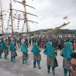 Rombongan muhibah budaya jalur rempah yang berlayar dengan KRI Dewaruci disambut di Dermaga CT1 BPKS Sabang, Minggu, 23 Juni 2024. Foto: Humas Disbudpar Aceh