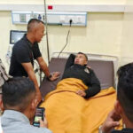 Wasit Eko Agus Sugiharto terbaring di rumah sakit. Foto: X/@TeDeePeee