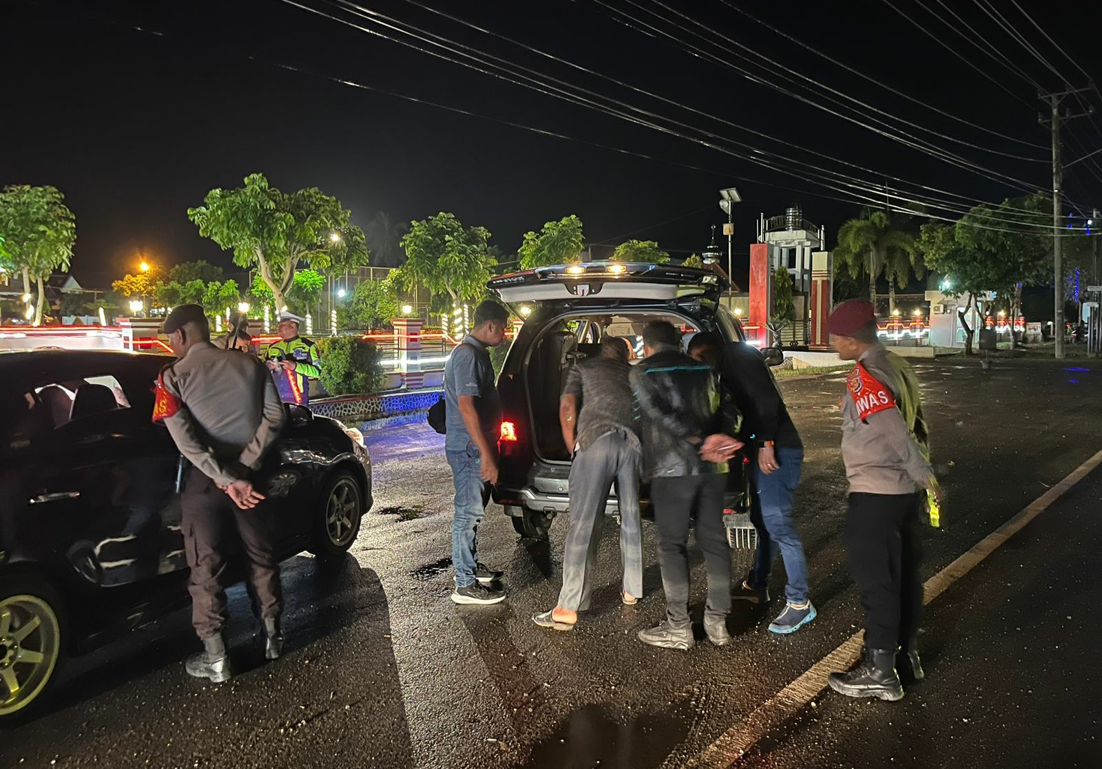 Razia kendaraan di depan Polres Aceh Utara