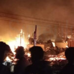 Api membakar 30 ruko di Kawasan Simpang Lima, Kota Sinabang. Foto: simeuluekab.go.id