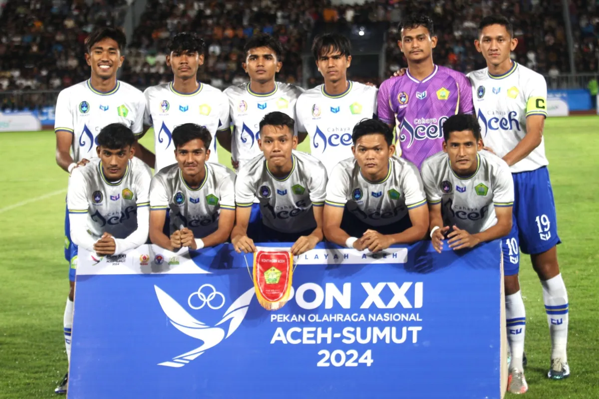 Tim Sepak Bola PON Aceh. Foto: MC PON Aceh/Haris Al Qausar