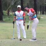 Tim Woodball Aceh kategori fairway putra saat bertanding. Foto: Humas Pertandingan Woodball