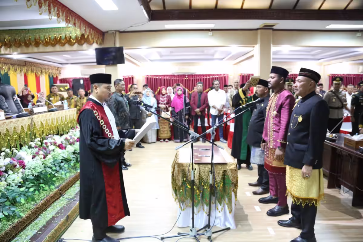 Pengucapan sumpah pimpinan DPRK Lhokseumawe 2024 2029 3