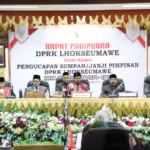 Pengucapan sumpah pimpinan DPRK Lhokseumawe 2024 2029 7
