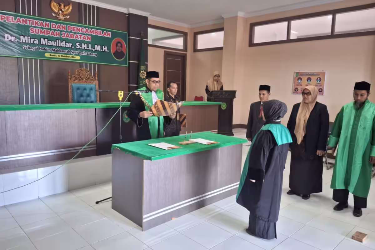 Mira Maulidar Jadi Hakim Baru Mahkamah Syar’iyah Sabang