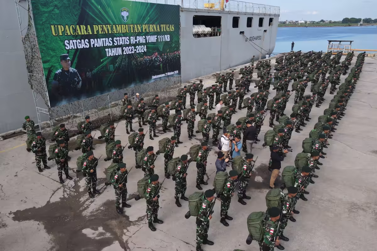 Pangdam IM Sambut Kepulangan Satgas Pamtas RI-PNG di Krueng Geukueh