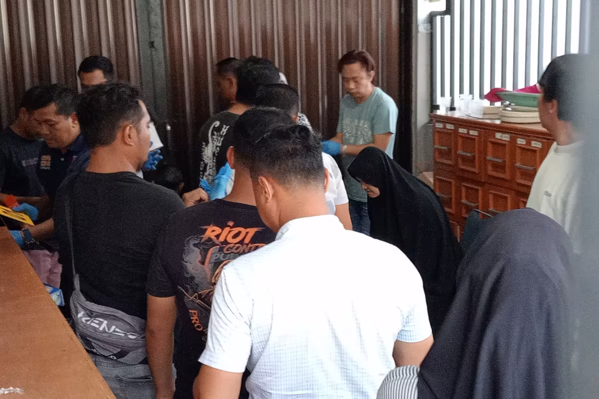 prarekonstruksi pembunuhan istri dokter Foto kiriman warga Madan