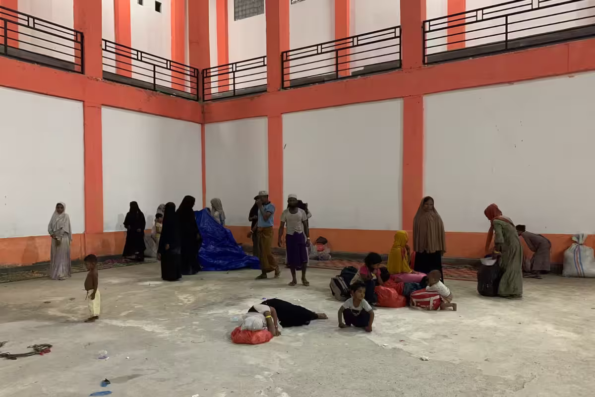 pengungsi rohingya di GOR Tapaktuan