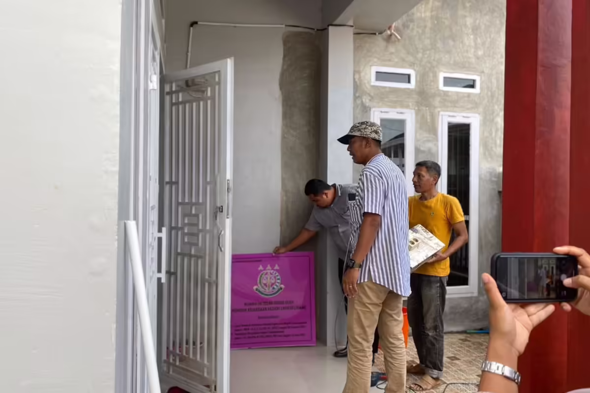 Tim JPU Kejari Lhokseumawe menyita aset Hariadi2