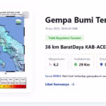 Gempa 6.2 Aceh Selatan