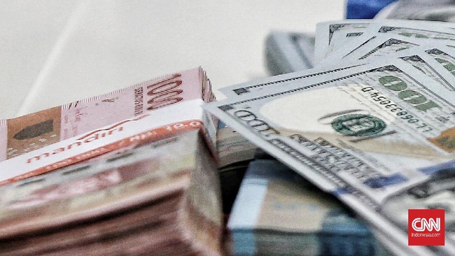 Ilustrasi dolar dan rupiah