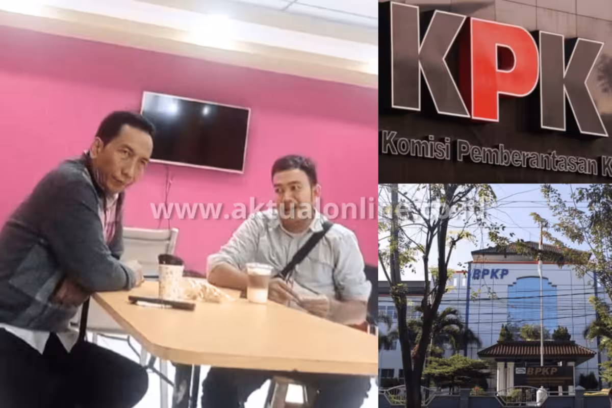 Sisworo sebelum diperiksa KPK di gedung BPKP Sumut
