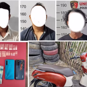 Para pelaku dan barang bukti