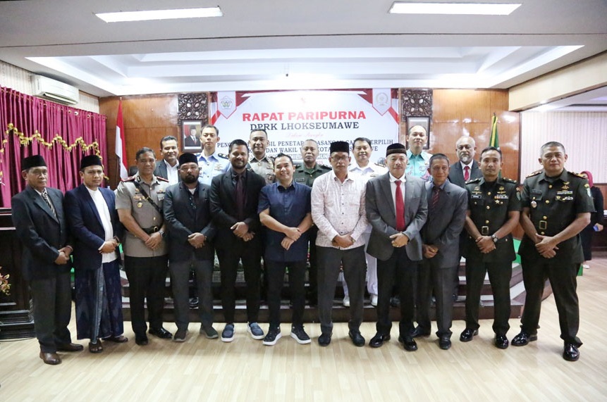 Wali Kota dan waklil Lhokseumawe terpilih bersama Forkopimda
