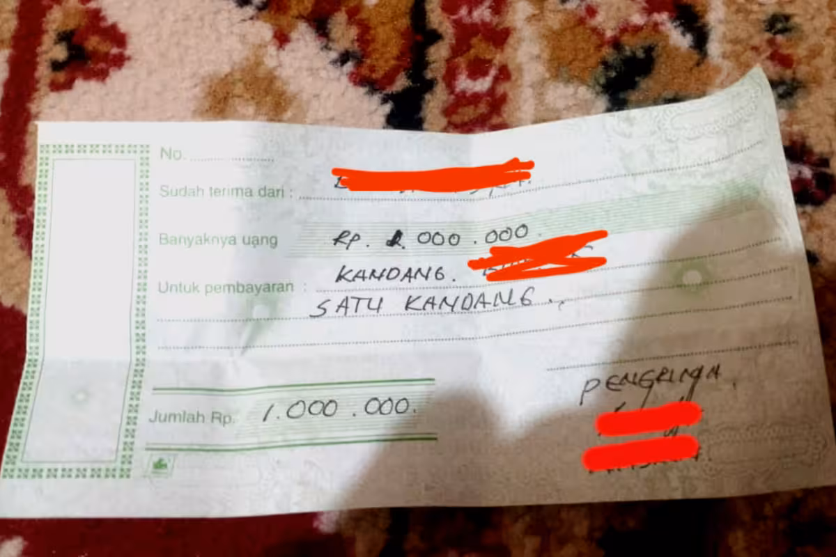 kuitansi sewa kandang kuda