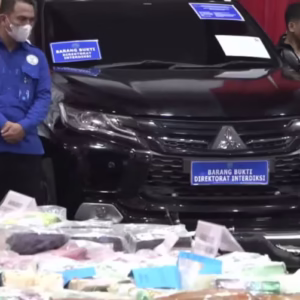 Barang bukti Pajero Sport