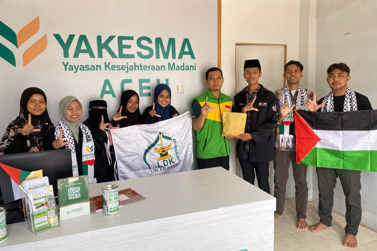 Penyaluran donasi untuk Palestina