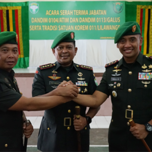 Danrem Lilawangsa salam komando Dandim Atim dan Galus1