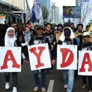 Ilustrasi perayaan Hari Buruh Internasional atau May Day