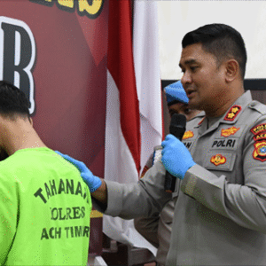 Kapolres Aceh Timur menanyai dua tsk sabu