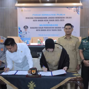 Penekenan berita acara forum konsultasi publik