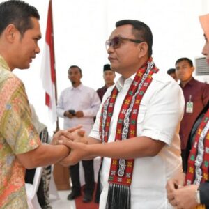 Plt Sekda Aceh M Nasir menyambut kedatangan Kajati Aceh yang baru, Yudi Triadi