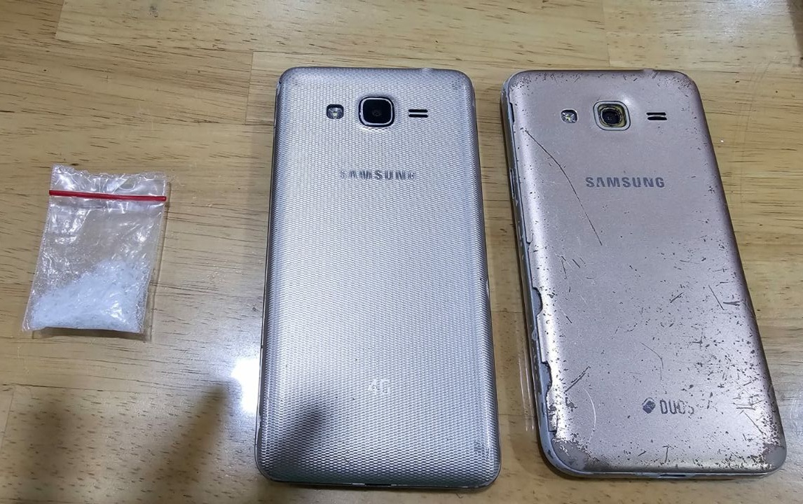 BB sabu dan HP disita dari tsk di Desa Tanjun Gusta