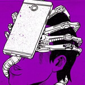 Ilustrasi kecanduan smartphone