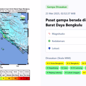 Kekuatan Gempa Bengkulu