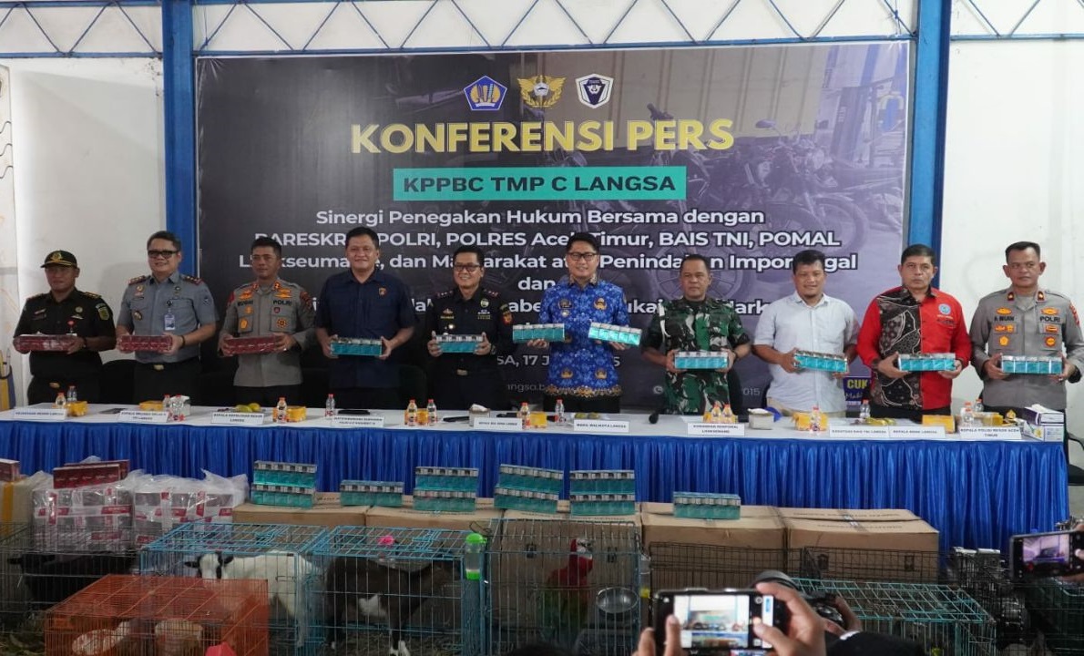 Bea Cukai Aceh konpres kasus barang mewah dan satwa dari Thailand