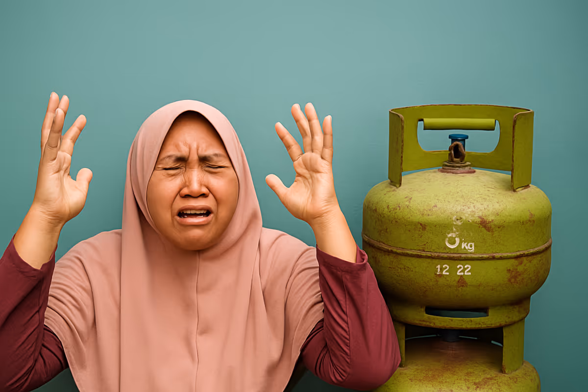 Ilustrasi warga kesulitan peroleh gas melon2