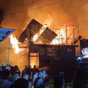 Kebakaran di Dusun Somol Timangan Gading