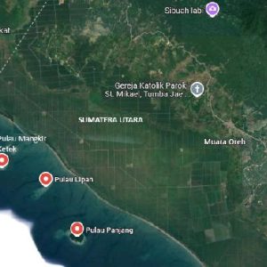 Posisi empat pulau di Singkil
