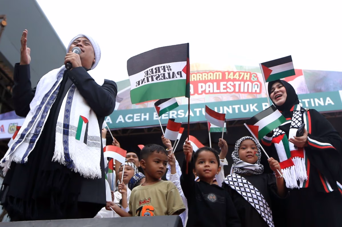 Aksi Bela Palestina di Banda Aceh (2)