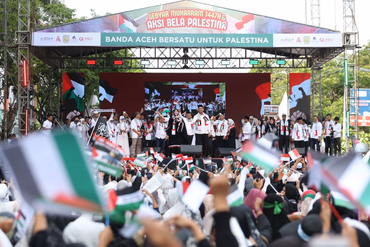 Aksi Bela Palestina di Banda Aceh (3)