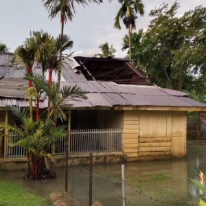 Atap rumah warga Cot Girek dihempas angin kencang