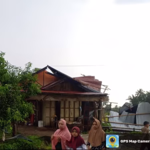 Kondisi rumah warga di Tanjong Hagu, Samudera, Aceh Utara