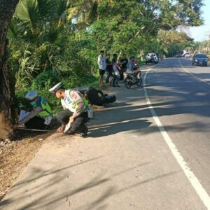 Polantas olah TKP kecelakaan di Seuneubok Pidie Atim