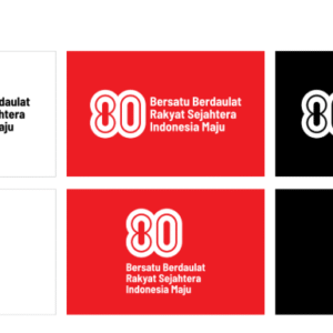 Variasi warna logo HUT 80 RI