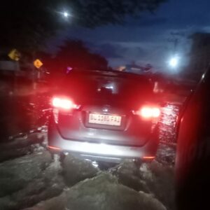 Banjir di jalan depan RSUCM Lhokseumawe